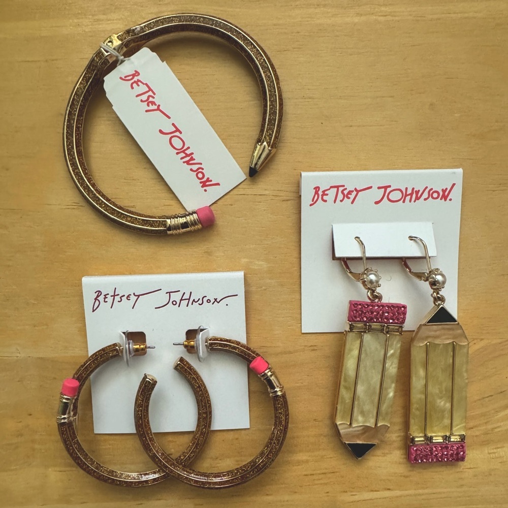 NWT Betsey Johnson ✏️ Back to School 💎🤩 Jewelry Bundle